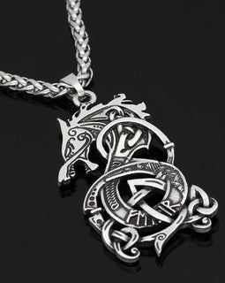 Viking Dragon Pendant Necklace